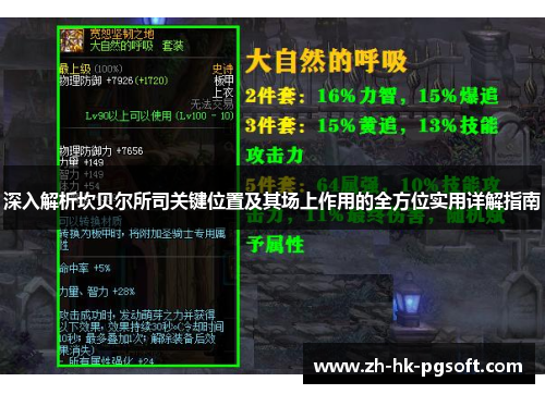 深入解析坎贝尔所司关键位置及其场上作用的全方位实用详解指南